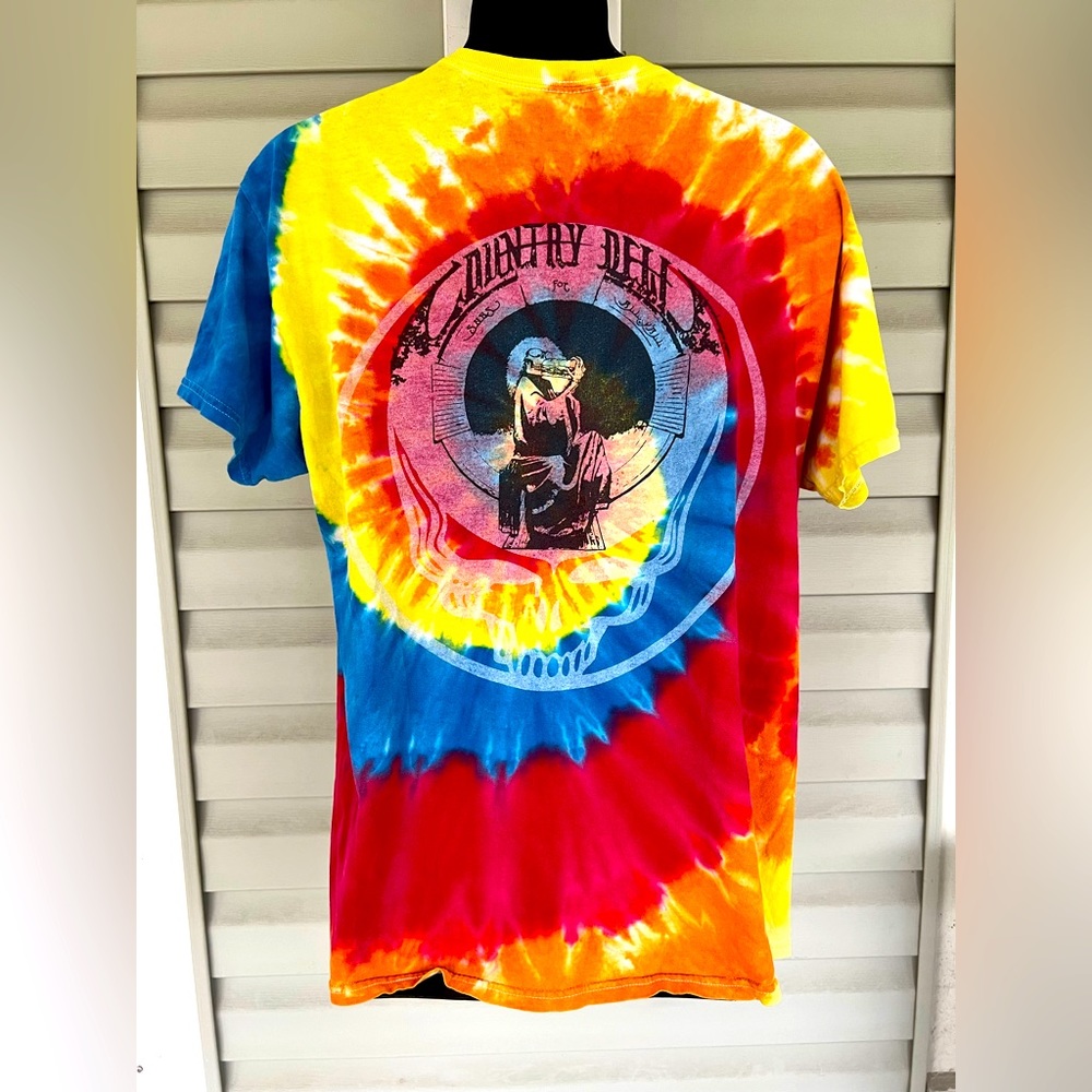 Grateful Dead Inspired Country Deli Dancing Bear Graphic Tye Dye T-Shirt